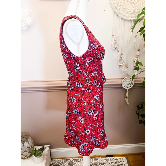 Nightwalker Elsa Red Floral Mini Dress Size Small - Picture 3 of 7